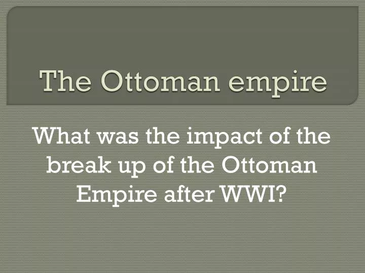 the ottoman empire