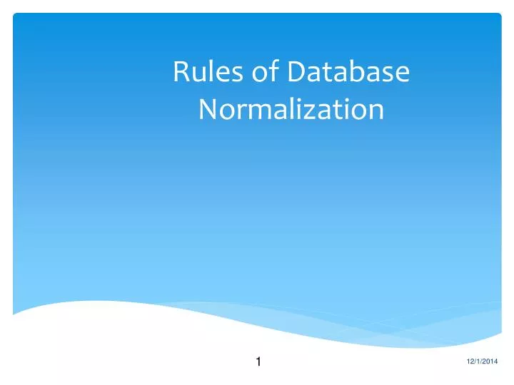 rules of database normalization