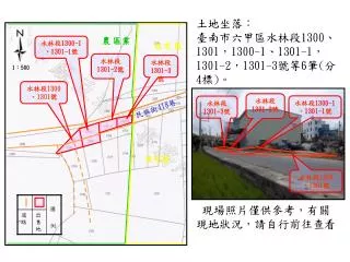 擬出售台南市六甲區水林段 1300 號地籍圖