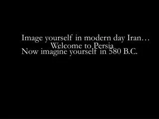 Image yourself in modern day Iran…