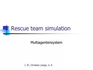 Rescue team simulation