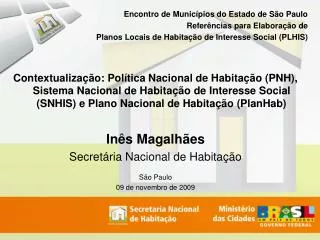 Encontro de Municípios do Estado de São Paulo Referências para Elaboração de