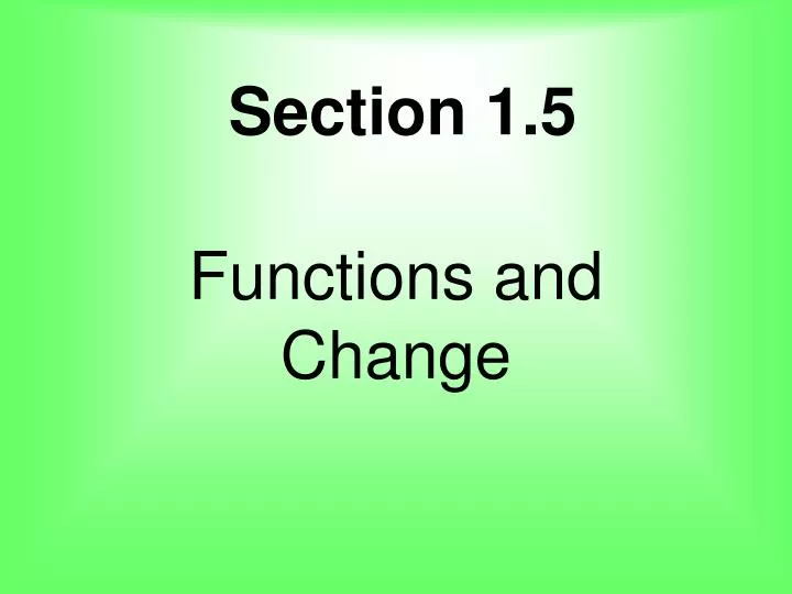 section 1 5