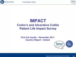 IMPACT Crohn’s and Ulcerative Colitis Patient Life Impact Survey