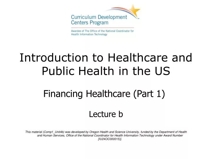 introduction to healthcare and public health in the us
