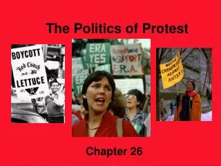 The Politics of Protest 1960 - 1980 	 Chapter 26