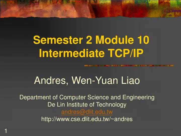 semester 2 module 10 intermediate tcp ip