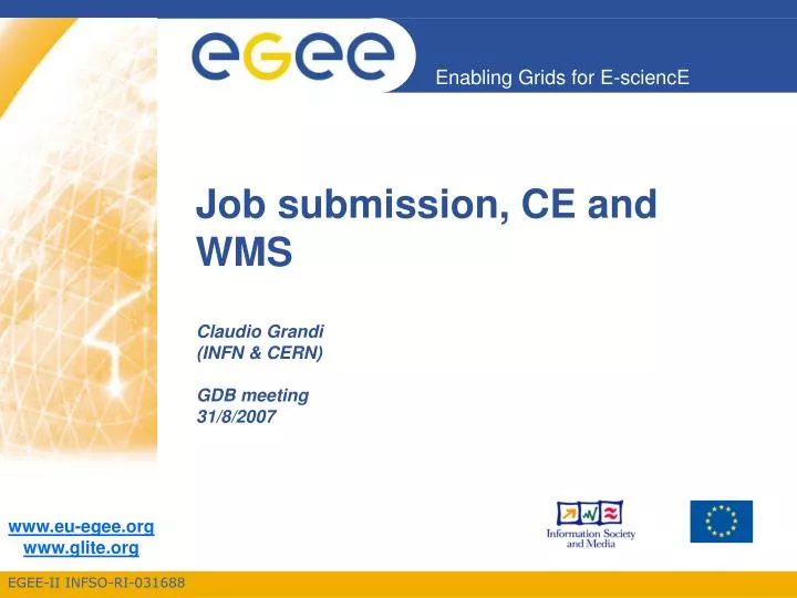 job submission ce and wms