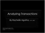 Understanding and Analyzing Transactions: A Guide by Rachelle Agatha, CPA, MBA - slide 1