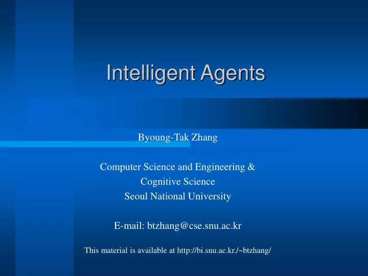 intelligent agents