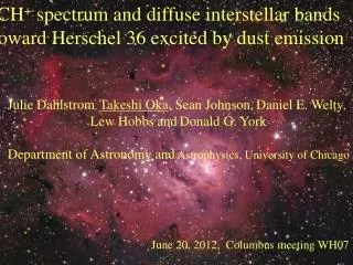 CH + spectrum and diffuse interstellar bands toward Herschel 36 excited by dust emission