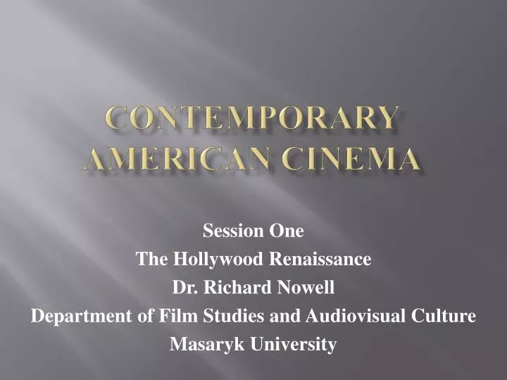 contemporary american cinema