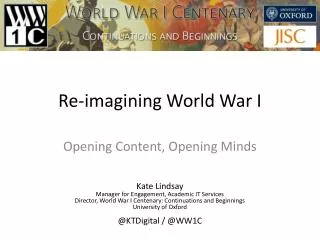 Re-imagining World War I