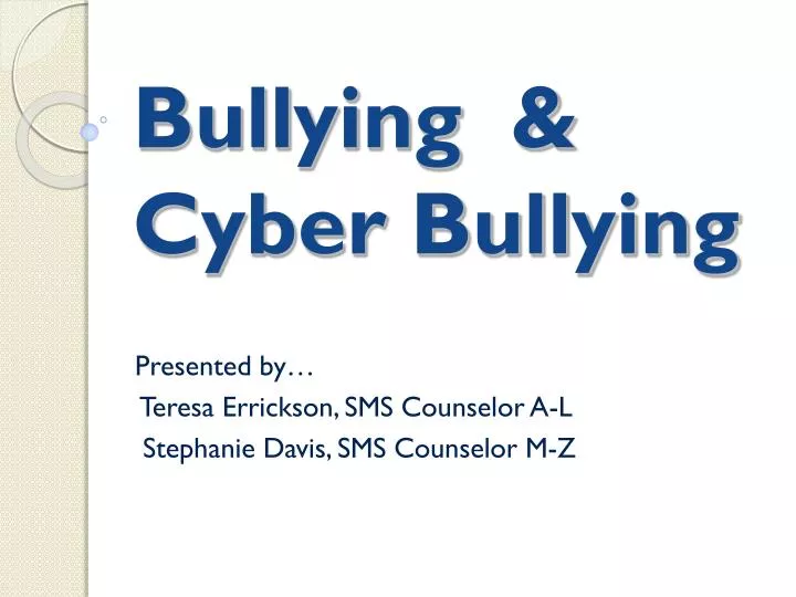 bullying cyber bullying