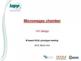 Micromegas chamber 1m² design