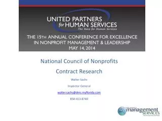 National Council of Nonprofits Contract Research Walter Sachs Inspector General