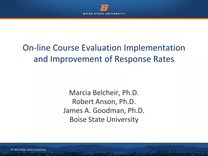 on line course evaluation implementation and improvement of response rates