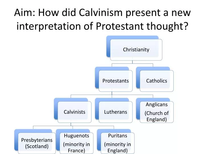 aim how did calvinism present a new interpretation of protestant thought