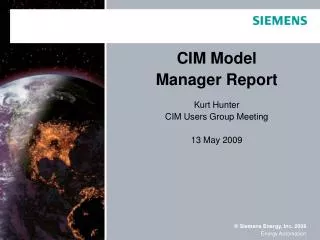 CIM Model Manager Report
