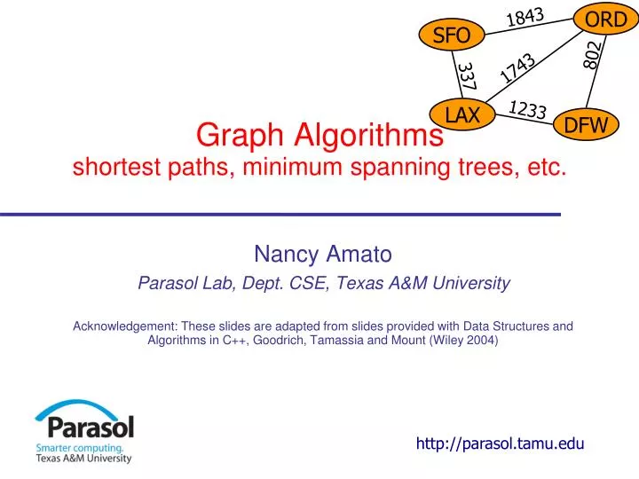 graph algorithms shortest paths minimum spanning trees etc