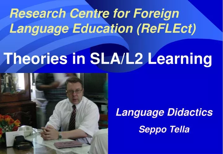 research centre for foreign language education reflect