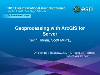Geoprocessing with ArcGIS for Server