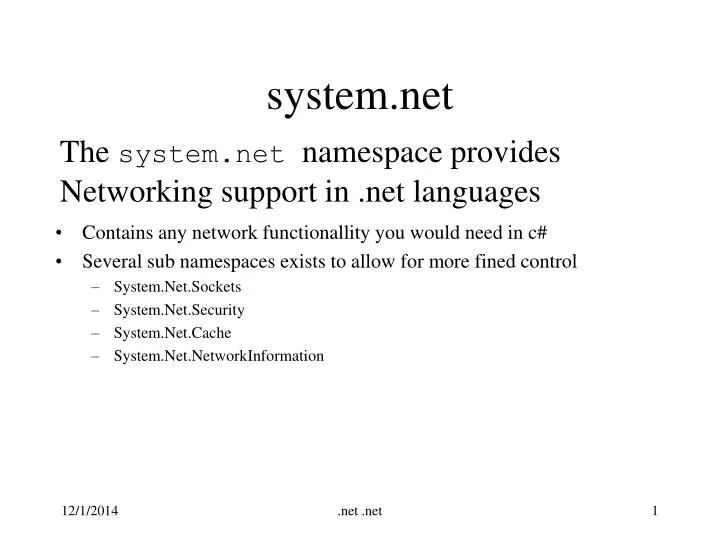 system net