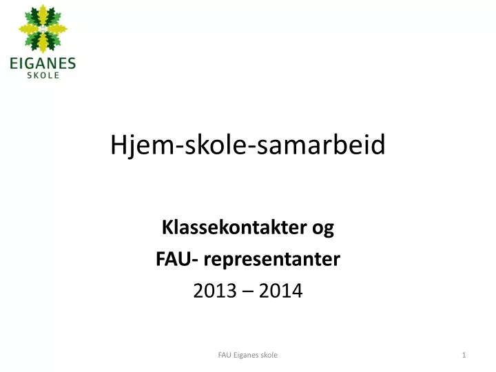 hjem skole samarbeid