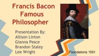 Francis Bacon Famous Philosopher
