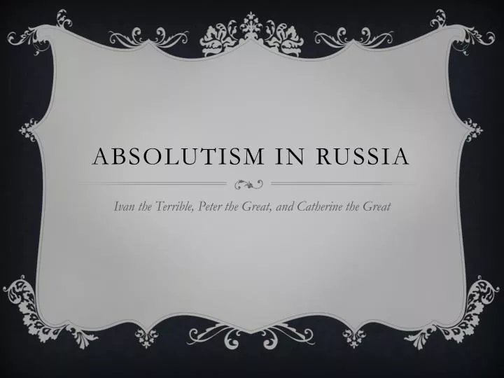 absolutism in russia