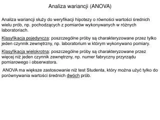 Analiza wariancji (ANOVA)