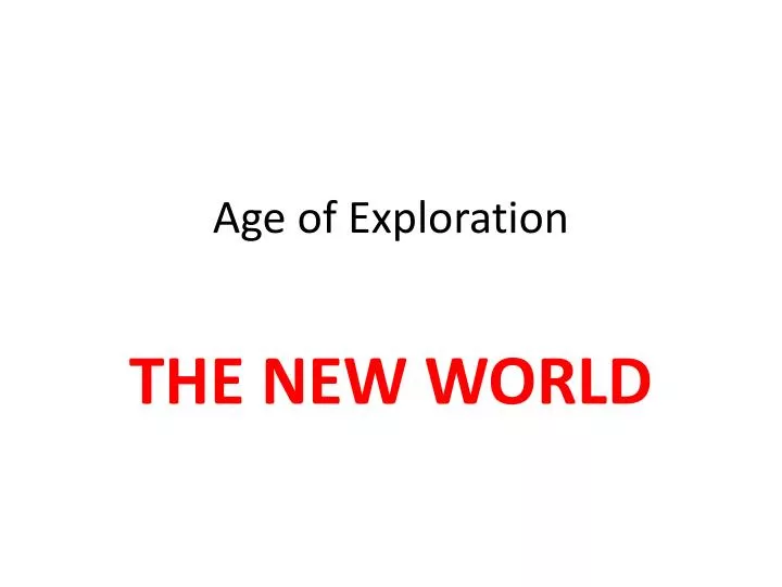 age of exploration