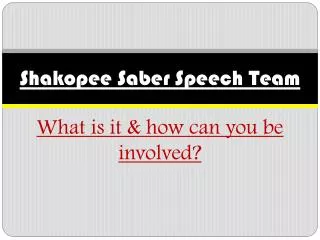 Shakopee Saber Speech Team