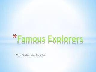 Famous Explorers