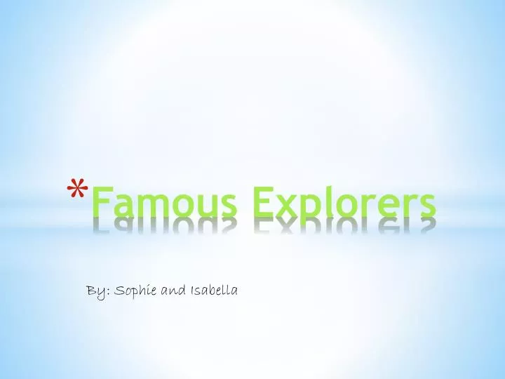 famous explorers