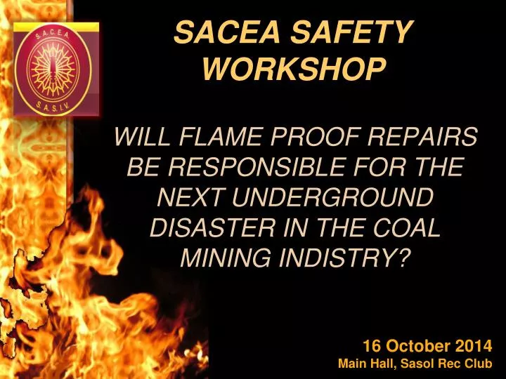 sacea safety workshop