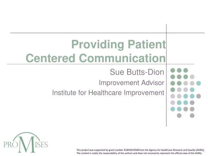 providing patient centered communication