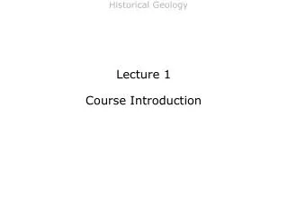 Historical Geology