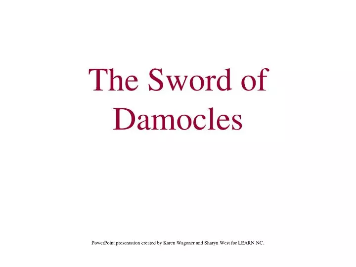 the sword of damocles