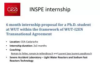 INSPE internship