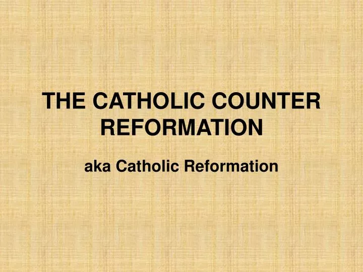 the catholic counter reformation