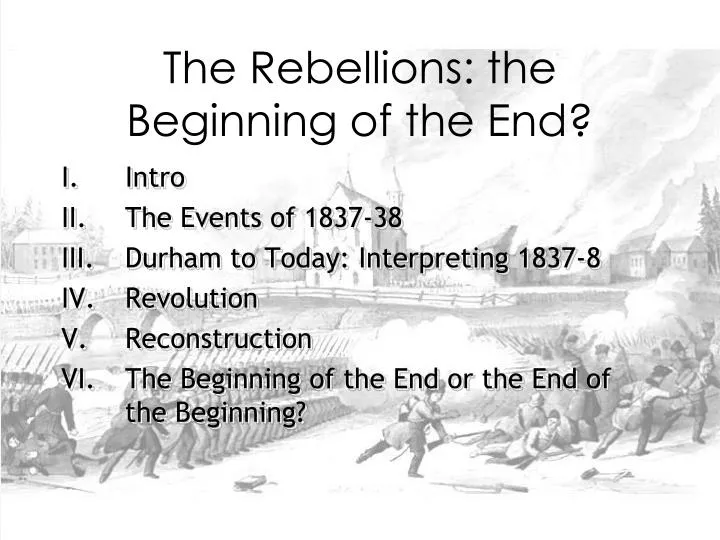 the rebellions the beginning of the end