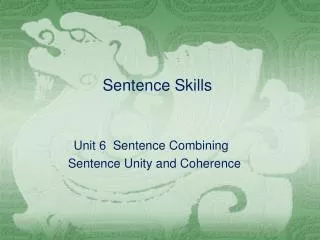 Sentence Skills