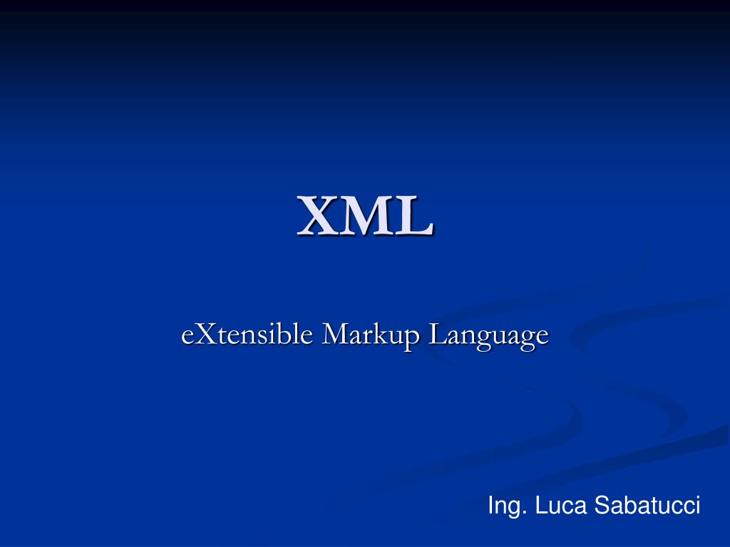 XML - slide 1