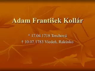 Adam František Kollár