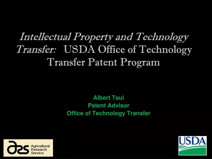 intellectual property and technology transfer usda office of technology transfer patent program