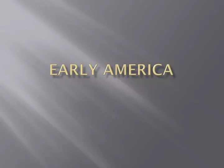 early america