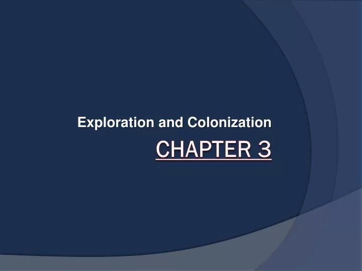 exploration and colonization