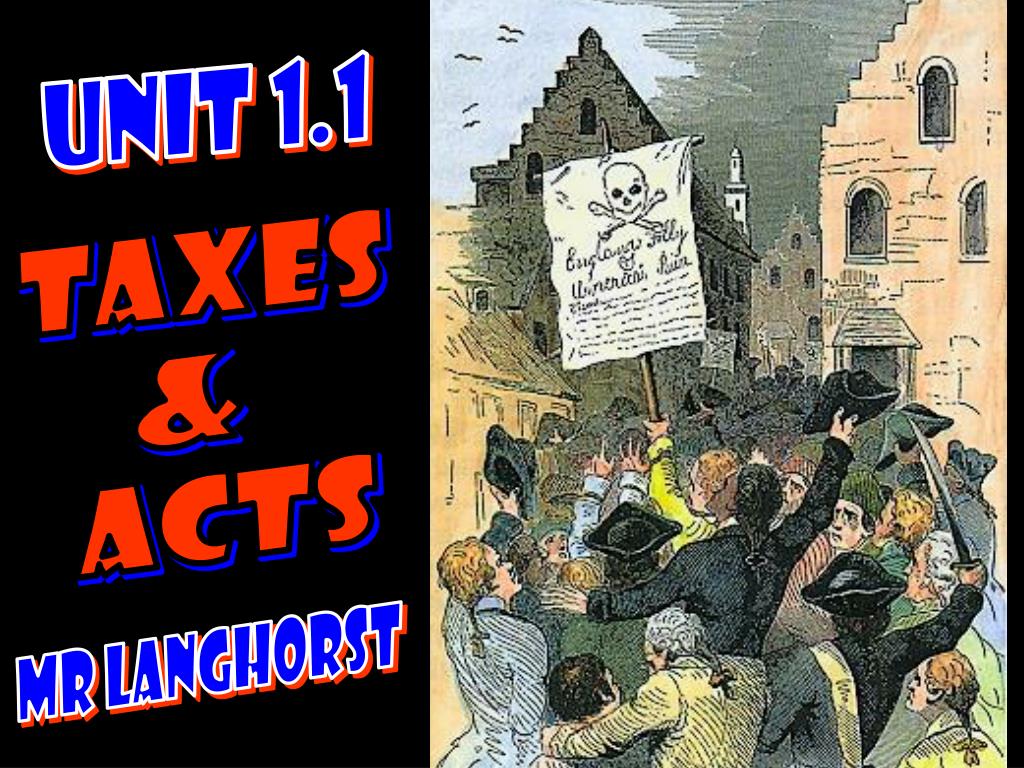 Colonists' Response to British Taxation and Protests Leading to Revolution - slide 1