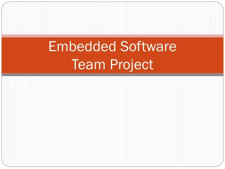 embedded software team project